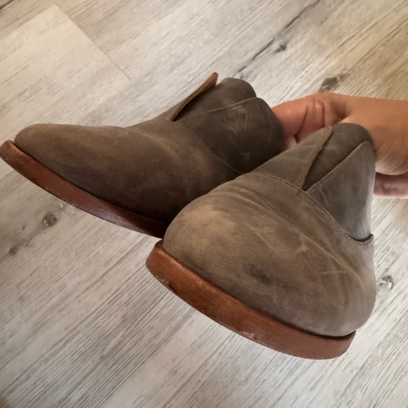 Nisolo Charcoal Leather Loafers Emma d'Orsay Oxford - Picture 5 of 8